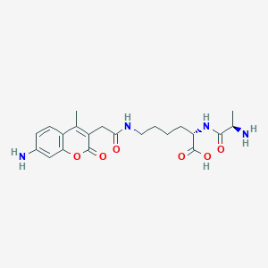 Chemical structure of D-Ala-Lys-AMCA