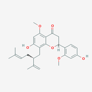 Chemical structure of (2S)-2'-Methoxykurarinone