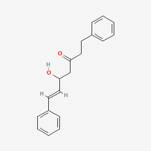 Chemical structure of 5-Hydroxy-1,7-diphenyl-6-hepten-3-one