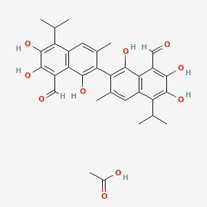 Chemical structure of Gossypol Acetic Acid