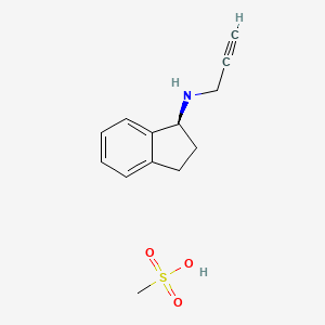 Chemical structure of (S)-Rasagiline mesylate