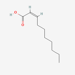Chemical structure of (Z)-2-decenoic acid