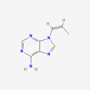 Chemical structure of (Z)-9-Propenyladenine