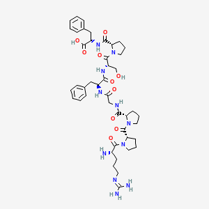 Chemical structure of [Des-Arg9]-Bradykinin