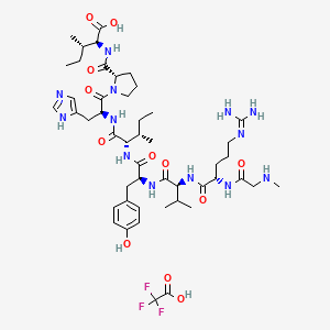 Chemical structure of [Sar1, Ile8]-Angiotensin II TFA