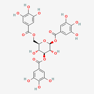 Chemical structure of 1,3,6-Tri-O-galloyl-beta-D-glucose