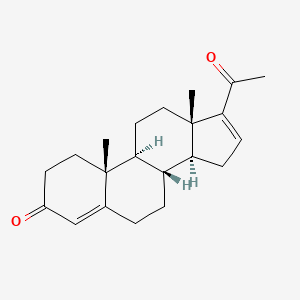 Chemical structure of 16-Dehydroprogesterone