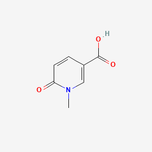 Chemical structure of N(1)-methyl-2-pyridone-5-carboxylic acid