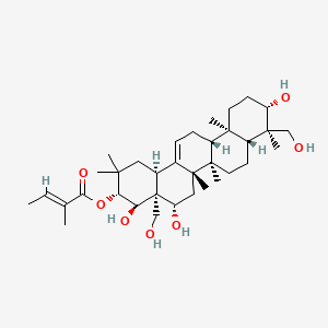 Chemical structure of 21-O-Tigloylgymnemagenin