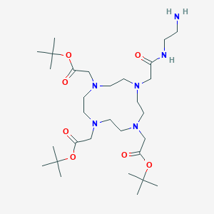 Chemical structure of 2-Aminoethyl-mono-amide-DOTA-tris(tBu ester)