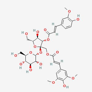 Chemical structure of 3-Feruloyl-1-Sinapoyl sucrose