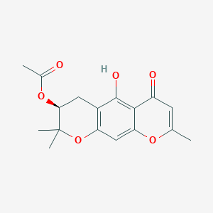 Chemical structure of 3'-O-Acetylhamaudol
