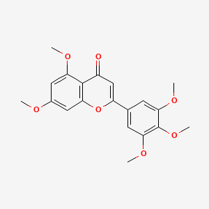 Chemical structure of 3',4',5',5,7-Pentamethoxyflavone