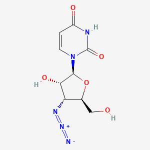 Chemical structure of 3'-Azido-3'-deoxy-beta-L-uridine