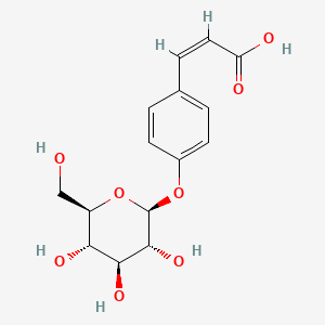 Chemical structure of 4-O-beta-Glucopyranosyl-cis-coumaric acid