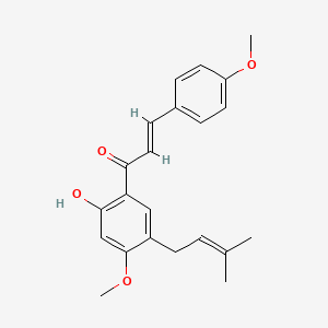 Chemical structure of 4'-O-Methylbavachalcone