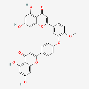 Chemical structure of 4'-O-Methylochnaflavone