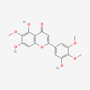 Chemical structure of 5,7,3'-Trihydroxy-6,4',5'-trimethoxyflavone