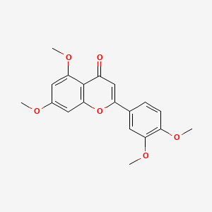 Chemical structure of 5,7,3',4'-Tetramethoxyflavone