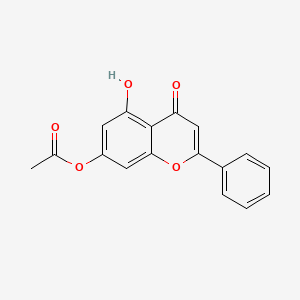 Chemical structure of 5-Hydroxy-7-acetoxyflavone