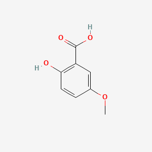 Chemical structure of 5-Methoxysalicylic acid