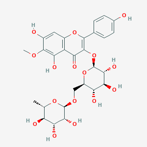 Chemical structure of 6-Methoxykaempferol 3-O-Rutinoside