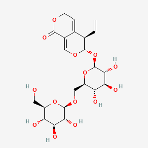 Chemical structure of 6'-O-beta-D-Glucosylgentiopicroside
