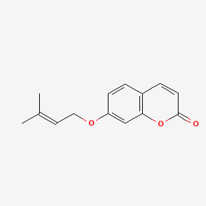 Chemical structure of 7-Prenyloxycoumarin