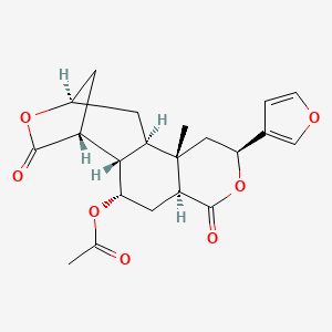 Chemical structure of 8-Epidiosbulbin E acetate