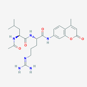 Chemical structure of Ac-Leu-Arg-AMC