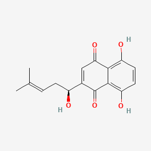 Chemical structure of Alkannin