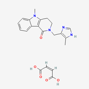 Chemical structure of Alosetron ((Z)-2-butenedioate)