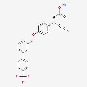 Chemical structure of AMG-837 sodium