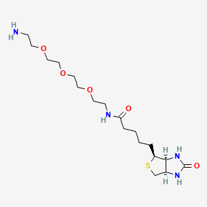 Chemical structure of Amine-PEG3-Biotin