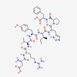 Chemical structure of Angiotensin II (3-8), human TFA