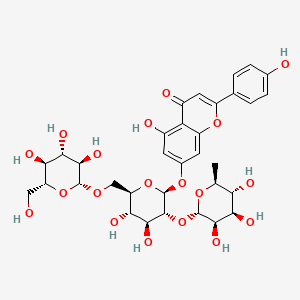Chemical structure of Apigenin-7-O-(2G-rhamnosyl)gentiobioside