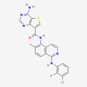 Chemical structure of Belvarafenib TFA