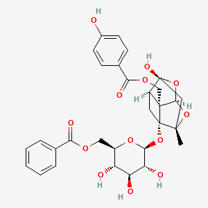 Chemical structure of Benzoyloxypaeoniflorin