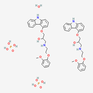 Chemical structure of Carvedilol phosphate hemihydrate