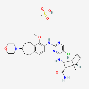 Chemical structure of CEP-28122 mesylate salt