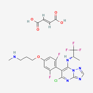 Chemical structure of Cevipabulin fumarate