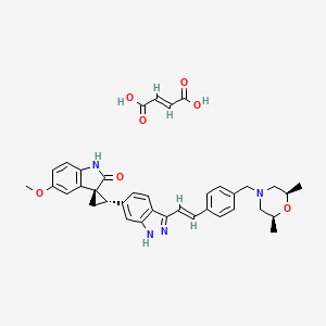 Chemical structure of CFI-400945 fumarate