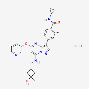 Chemical structure of CFI-402257 hydrochloride