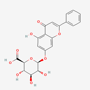 Chemical structure of Chrysin-7-O-glucuronide