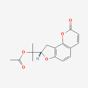 Chemical structure of Columbianetin acetate