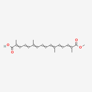 Chemical structure of Crocetin