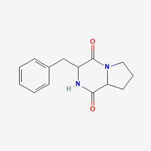 Chemical structure of Cyclo(Phe-Pro)
