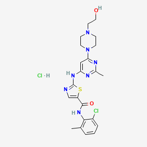 Chemical structure of Dasatinib hydrochloride