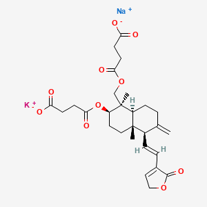 Chemical structure of Dehydroandrographolide succinate potassium sodium salt