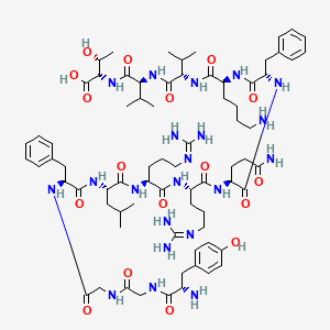 Chemical structure of Dynorphin B (1-13) (TFA)